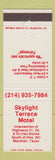 Matchbook Cover - Skylight Terrace Motel Marshall TX