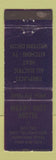 Matchbook Cover - Weary Rest Motel West Yellowstone MT WEAR
