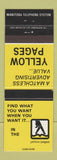 Matchbook Cover - Yellow Pages Telephone Book Manitoba MB Phone Canada