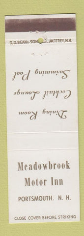 Matchbook Cover - Meadowbrook Motor Inn Portsmouth NH DD Bean