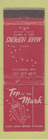 Matchbook Cover - Hotel Mark Hopkins San Francisco CA WEAR