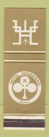 Matchbook Cover - Hotel Mindanao Madrid Spain