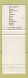 Matchbook Cover - Hotel Mindanao Madrid Spain