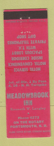 Matchbook Cover - Meadowbrook Inn Portsmouth NH