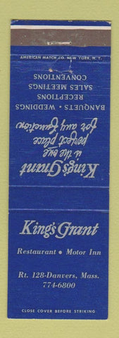 Matchbook Cover - King's Grant Danvers MA
