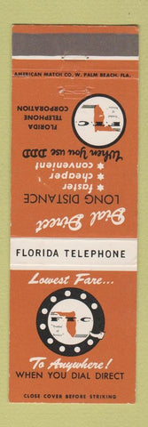 Matchbook Cover - Florida Telephone FL