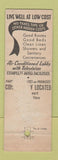 Matchbook Cover - Keystone Hotel New York City WORN BACK