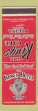 Matchbook Cover - King's Hotel Regina SK