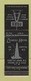 Matchbook Cover - London Hotel Fort St John BC Park Dawson Creek
