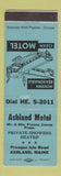 Matchbook Cover - Ashland Motel ME WEAR
