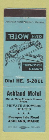 Matchbook Cover - Ashland Motel ME WEAR