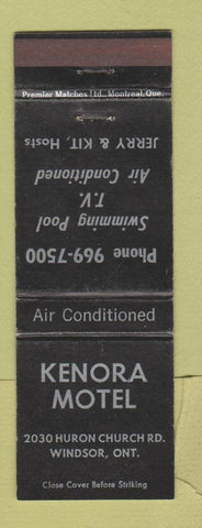 Matchbook Cover - Kenora Motel Windsor ON