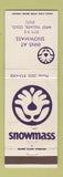 Matchbook Cover - Snowmass West Village Inns Colorado Skiing WEAR