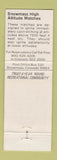 Matchbook Cover - Snowmass West Village Inns Colorado Skiing WEAR