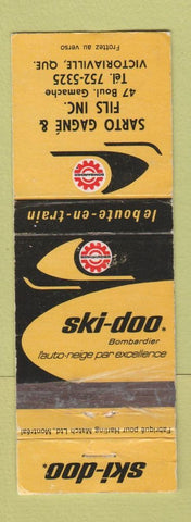 Matchbook Cover - Ski Doo Snowmobiles Sarto Gagne Victoriaville QC WORN