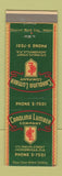 Matchbook Cover - Carolina Lumber Company Jacksonville FL