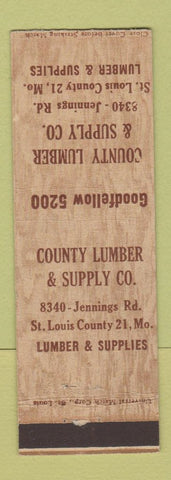 Matchbook Cover - County Lumber Supply St Louis County MO