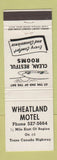 Matchbook Cover - Wheatland Motel Regina SK