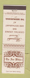 Matchbook Cover - Inn Within Bermudiana Bermuda