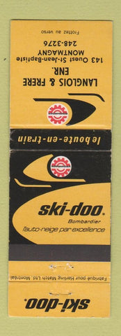 Matchbook Cover - Ski Doo Snowmobiles Langlois Frere Montmagny QC