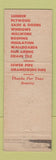 Matchbook Cover - Brunn Lumber Supply Ingomar PA