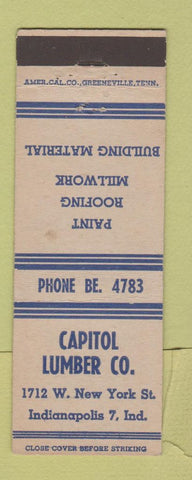 Matchbook Cover - Capitol Lumber Indianapolis IN