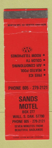Matchbook Cover - Sands Motel Wall SD WEAR