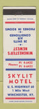 Matchbook Cover - Skylit Motel Winchester KY