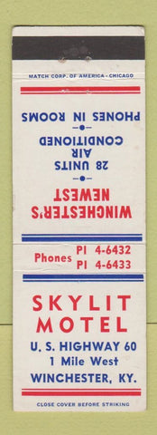 Matchbook Cover - Skylit Motel Winchester KY