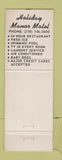 Matchbook Cover - Holiday Manor Motel Bossier City LA restaurant