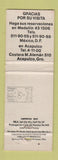 Matchbook Cover - Hotel Tropicano Acapulco Mexico WEAR