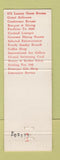 Matchbook Cover - Kingsley Inn Bloomfield Hills MI