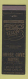Matchbook Cover - Horse Cave Motel Horse Cave KY BLACK
