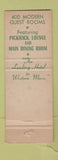 Matchbook Cover - Hotel Kimball Springfield MA
