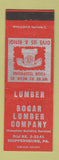 Matchbook Cover - Bogan Lumber Shippensburg PA WEAR