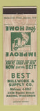 Matchbook Cover - Best Millwork Supply Lumber Racine WI