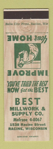 Matchbook Cover - Best Millwork Supply Lumber Racine WI