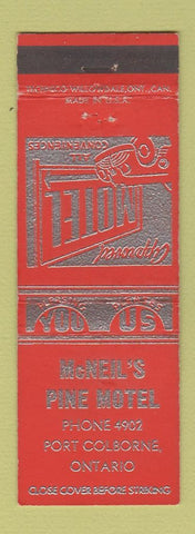 Matchbook Cover - McNeil's Pine Motel Port Colborne ON