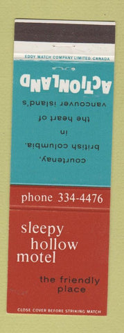 Matchbook Cover - Sleepy Hollow Motel Courtenay BC