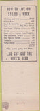 Matchbook Cover - Sammy K's Denver CO pinup