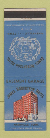 Matchbook Cover - James Robertson Hotel Nashville TN