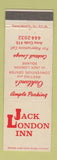 Matchbook Cover - Jack London Inn Oakland CA