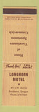 Matchbook Cover - Longhorn Motel Pendleton OR