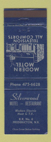 Matchbook Cover - Silverwood Motel Restaurant Fredericton NB