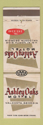 Matchbook Cover - Ashley Oaks Motel Valdosta GA