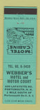 Matchbook Cover - Webber's Motel Motor Court Portsmouth NH