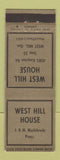 Matchbook Cover - West Hill House West Hill ON WEAR