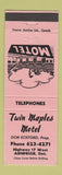 Matchbook Cover - Twin Maples Motel Arnprior ON