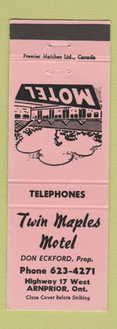 Matchbook Cover - Twin Maples Motel Arnprior ON