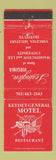 Matchbook Cover - Keydet General Motel Restaurant Lexington VA WEAR